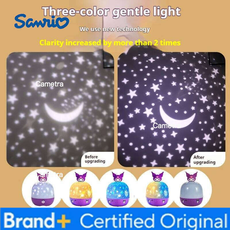 Sanrio New Kuromi Projector Cinnamon Roll Nightlight Children'S Birthday Christmas Gift Bedroom Sky Lamp H260128