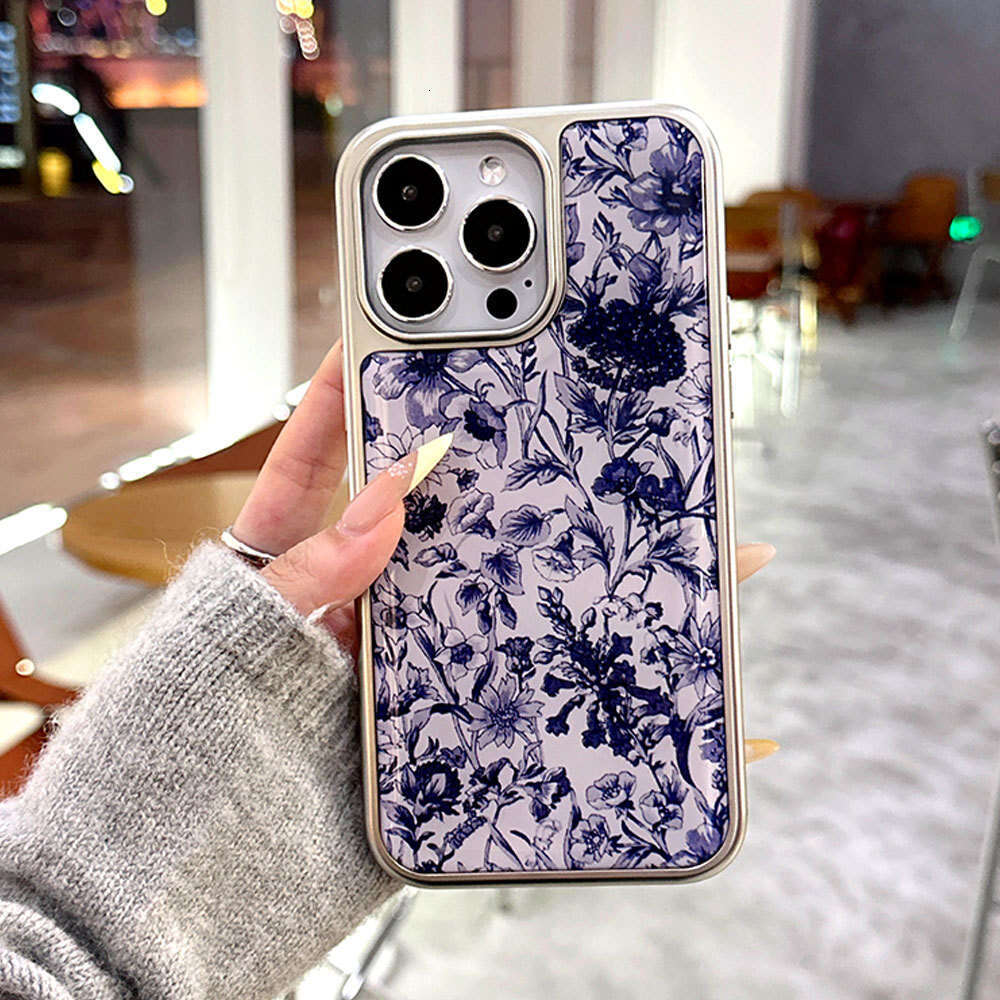 Full Screen Small Flower Compatible with iPhone 16 Phone Case Apple 15 Protective Cover 14 Electroplated 13 Pro Niche S260128