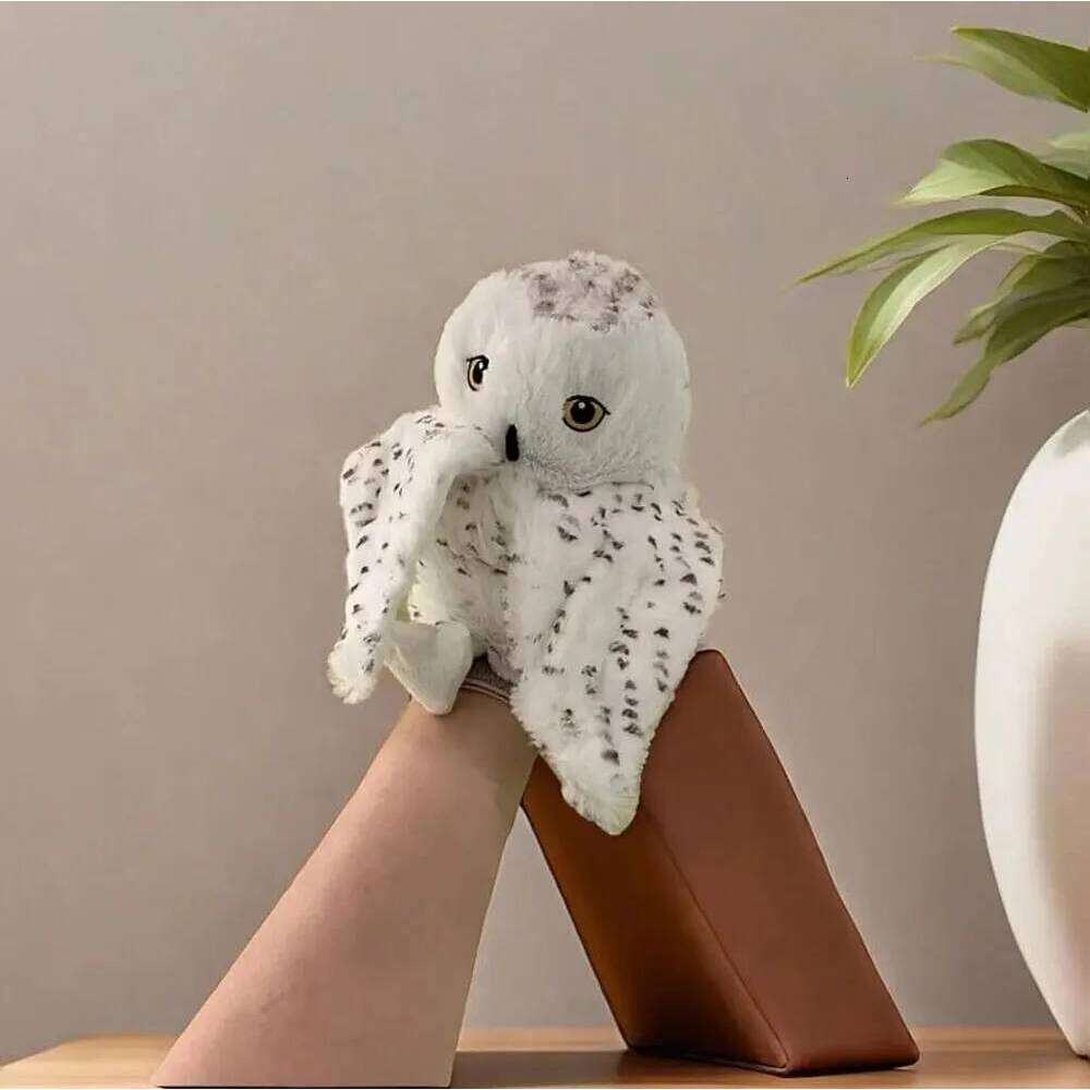 20cm/7.8inch Stuffed Plush Animals Hand Finger Story Puppet Kawaii Dolls Educational Baby Toys Simulated Owl Children Y260128