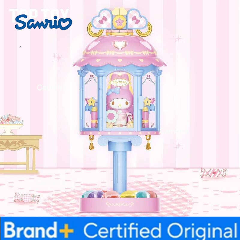 Sanrio Light and Shadow Dream Series Building Blocks Kuromi My Melody Hello Kitty Desktop Ornament Toys Christmas Gifts H260128