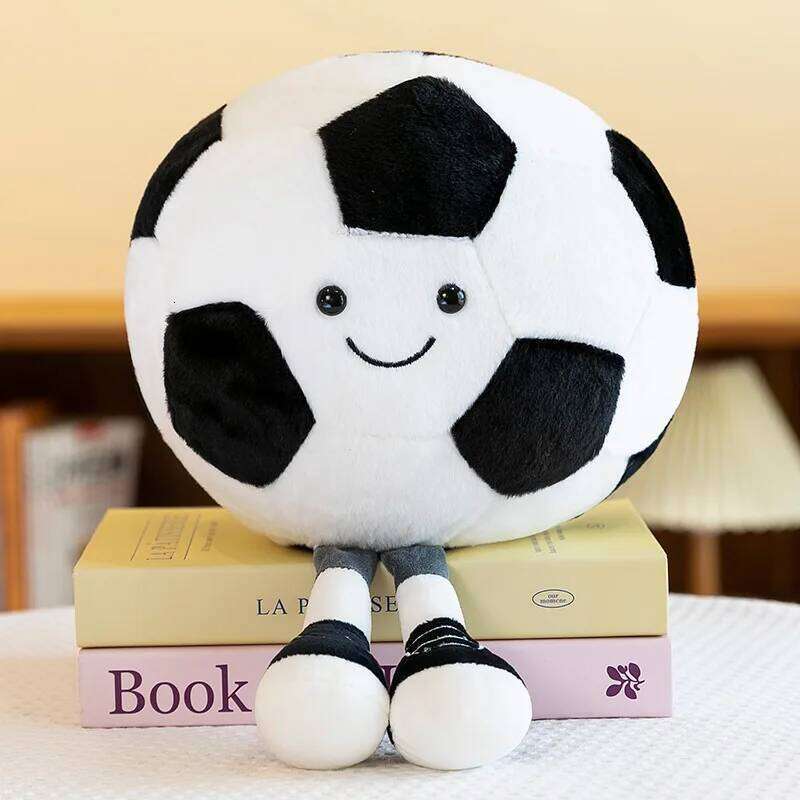 1pc 25cm/9.84in Soccer Foot Basketball Man Plush Doll Toy Boys Pillow Birthday Gift Y260128