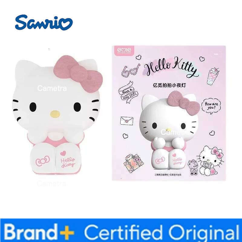 Sanrio Anime Hello Kitty Kuromi Cartoon Silicone Bedside Ambience Kawaii Night Light Pat Lamp Cute Desktop Ornament Gift H2601281