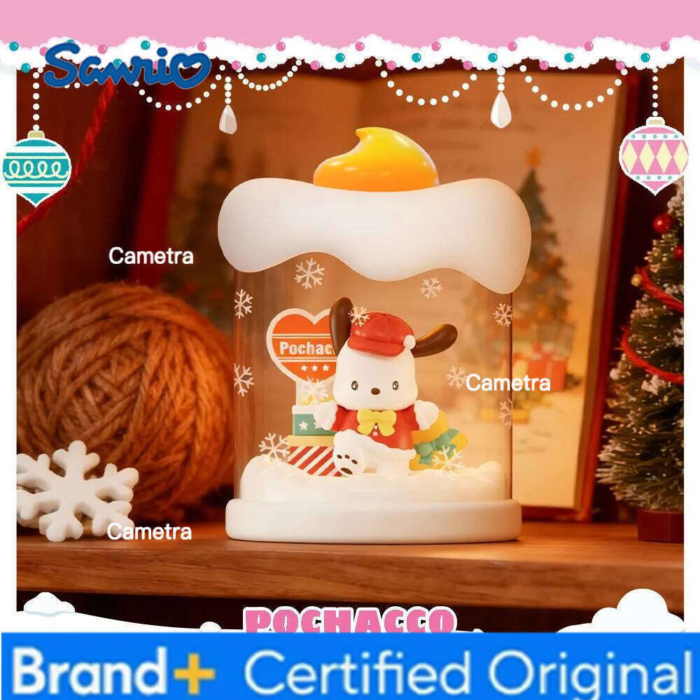Sanrio Family Winter Candle Lamp Hellokitty Nightlight Trend Toys Christmas Desktop Ornaments Birthday Gift. H2601281