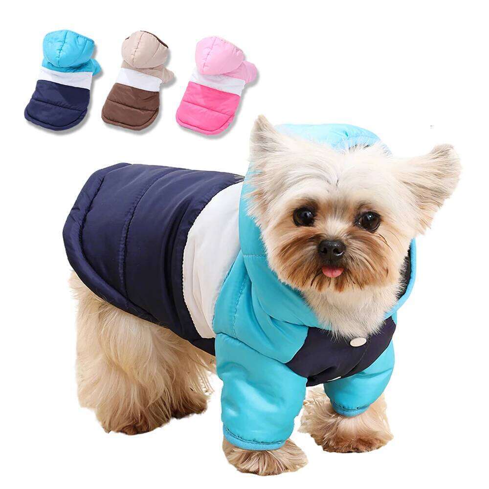 Winter Warm Dog Hoodie Clothes Puppy Hooded Jacket For Small Dogs Cats Waterproof Windproof Chihuahua Coat Costume Pet Apparel XJ260127