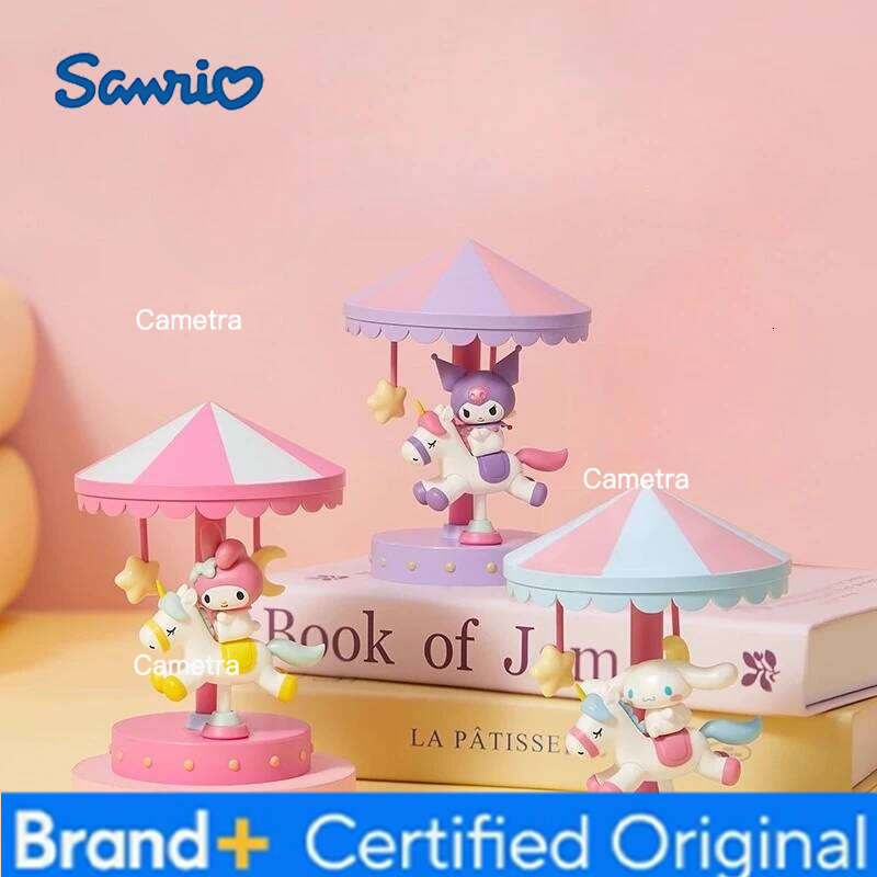 Sanrio Anime My Melody Cinnamoroll Kuromi Carousel Series Bedroom Bedhead LED Nightlight Sleep Atmosphere Lamp Toy Birthday Gift H260128