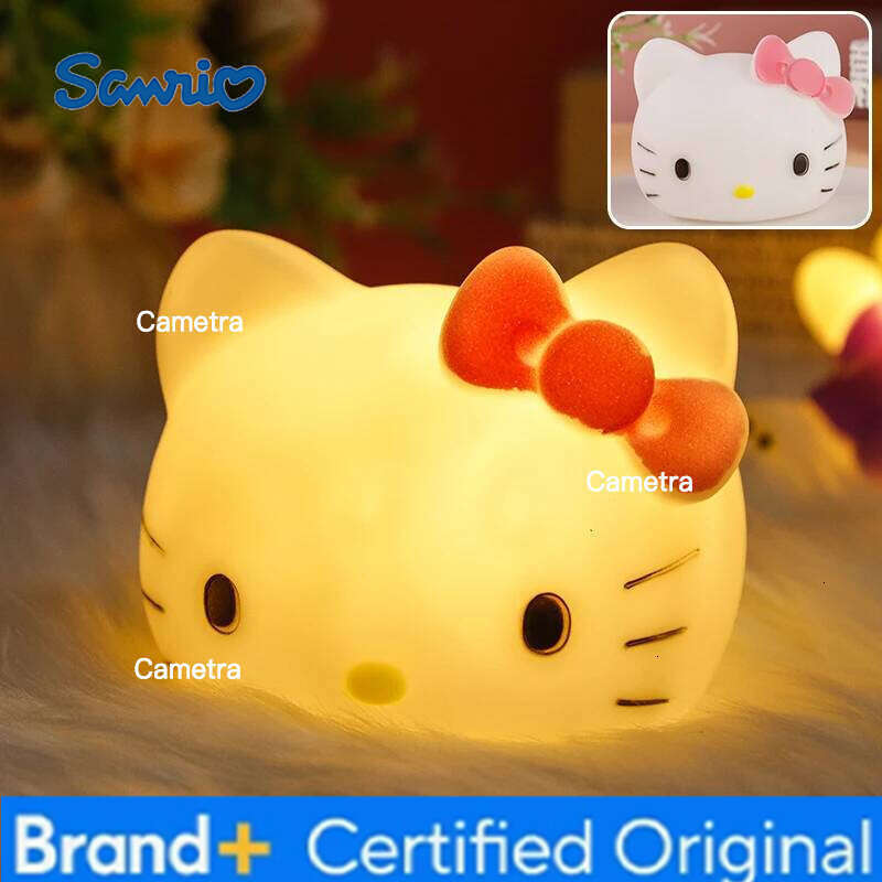 Sanrio Anime Night Light Figure Hello Kitty Kuromi Kawaii Cake Decorative Cinnamoroll Melody Children Birthday H260128