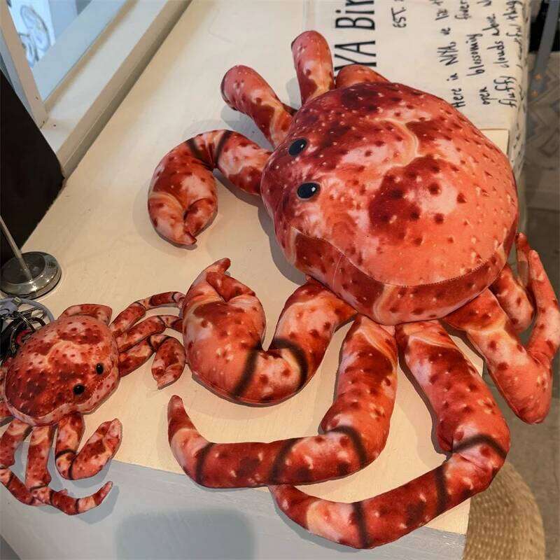 Cute Simulation Marine Animal Plush Toys Huge King Crab Toy Christmas Birthday Gifts for Kid Sleeping Pillow Y260128