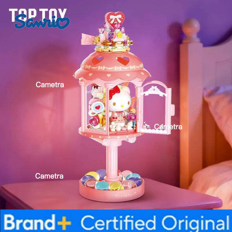 Sanrio Top Toy Light Shadow Dream Series Building Blocks Kuromi My Melody Hello Kitty Desktop Ornament Toys Christmas Gifts H2601281