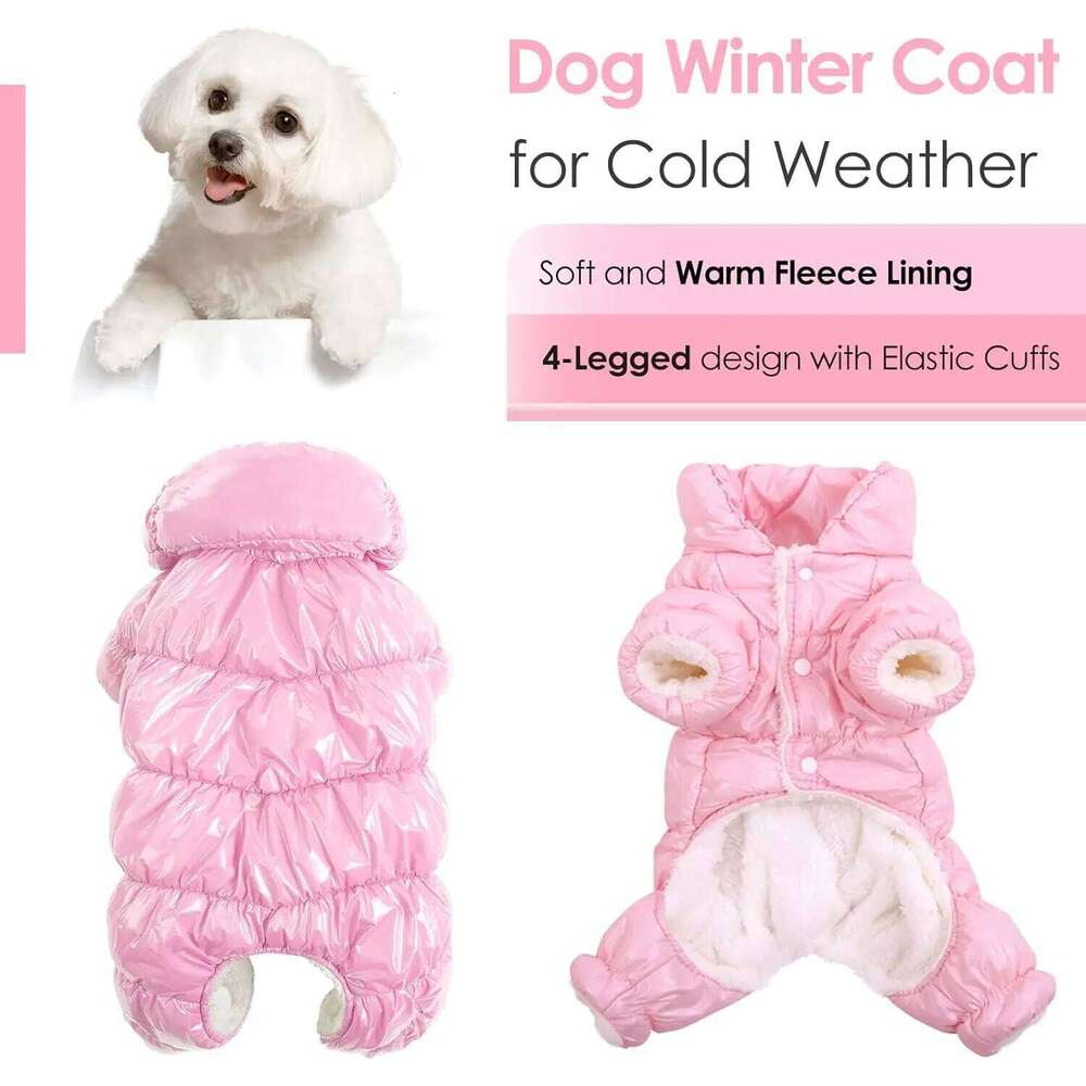 Fullbody Winter Warm Coat Snowsuit Windproof Waterproof Puppy Dog Jacket with Legs Cold Weather Coats for Small Medium Dogs XJ260127