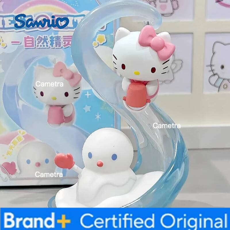 Sanrio Natural Elf Series Glowing Blind Box Cartoon Hello Kitty Merchandise Figurine Collectible Toy Tabletop Decoration Gifts H260128