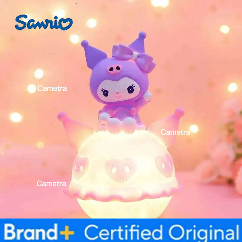 Sanrio Kawaii Cute Cinnamoroll Kuromi Melody Moon Planet lamp Room Model Car Decoration Toy Doll Birthday Gift H260128
