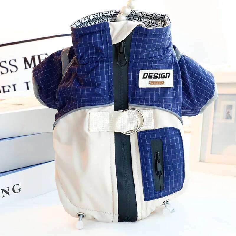 2025 Clothes Winter Thick Functional Travel 3-Proof Down Jacket for Small Dog Cold-Resistant Outdoor Windproof Pet Outfit XJ260127