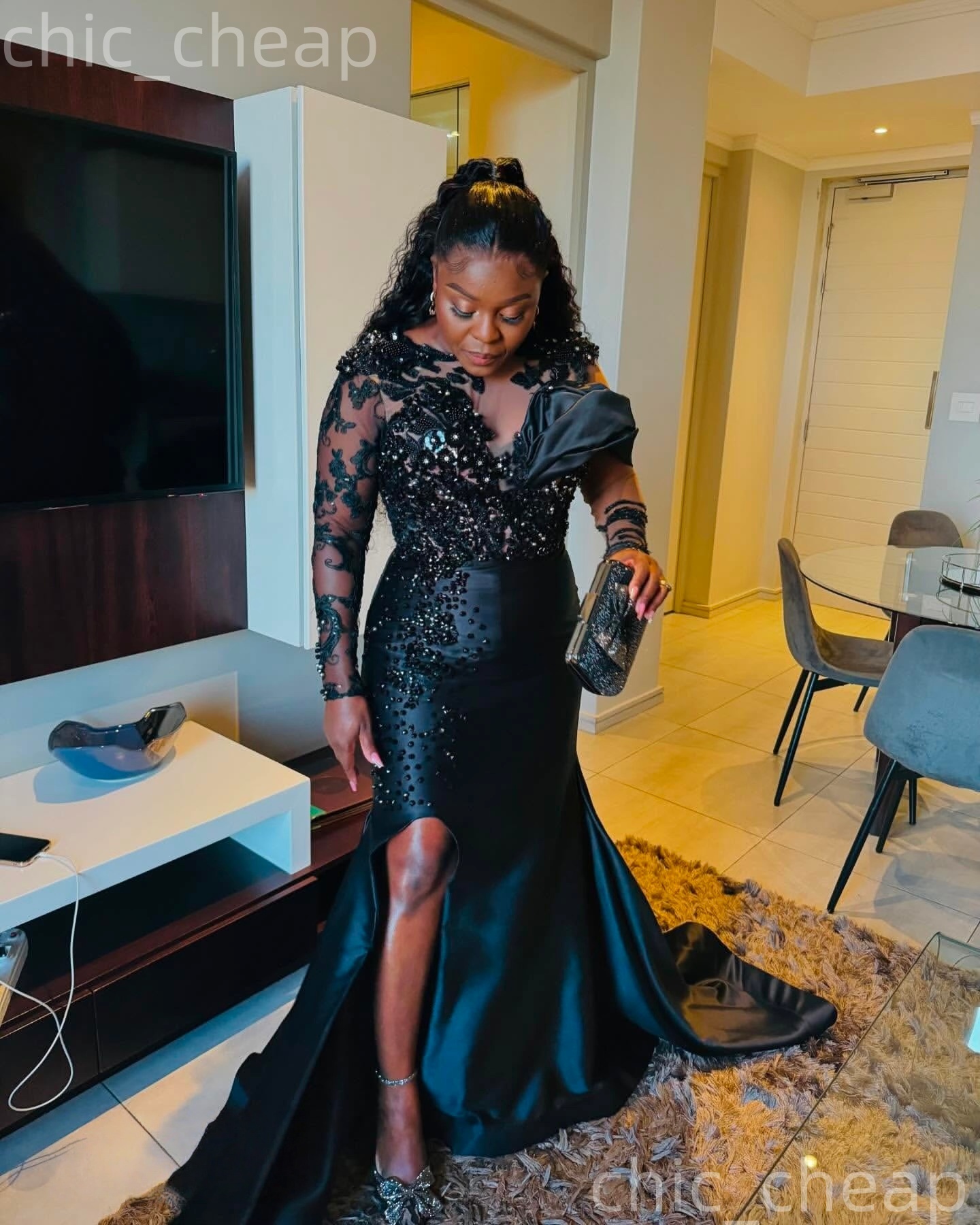 2026 Plus Size Black Mermaid Mother Of Bride Dresses Lace Crystals Beaded Satin Vintage Evening Party Mama's Dress 50's Birthday Wedding Gue