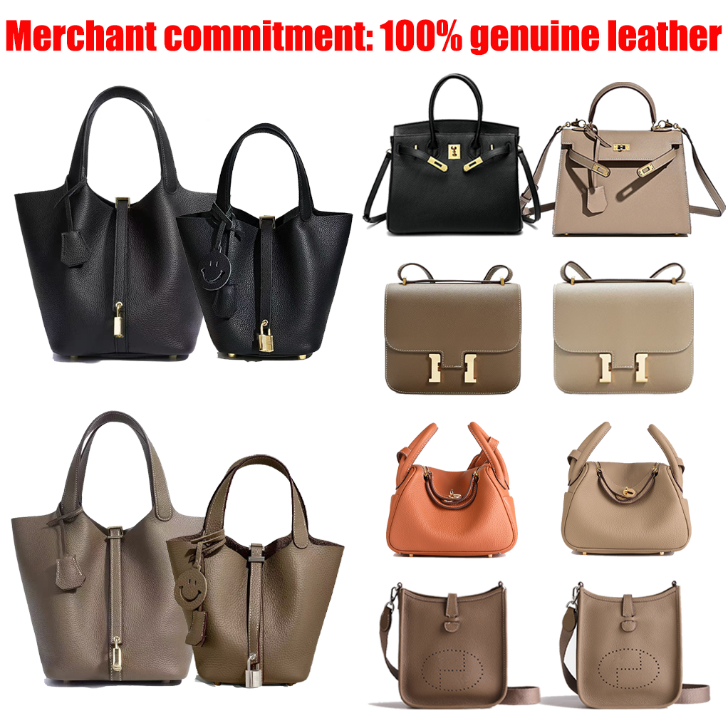 Genuine leather Designer bags picotins 18 22 26cm bucket bag With lock key Luxury handbags Shoulder Bag Womens Clutch crossbody tote bag fashion travel Evening Bags