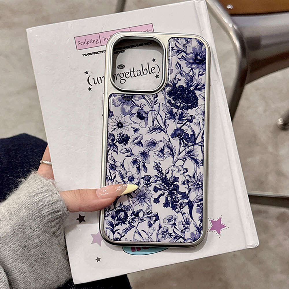Full Screen Small Flower Compatible with iPhone 16 Phone Case Apple 15 Protective Cover 14 Electroplated 13 Pro Niche S260128