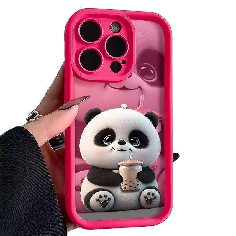 Cute Panda Compatible with Apple 17 Pro Max Phone Sky Eye Step Case iPhone 16/15/14 European and American 13 S260128