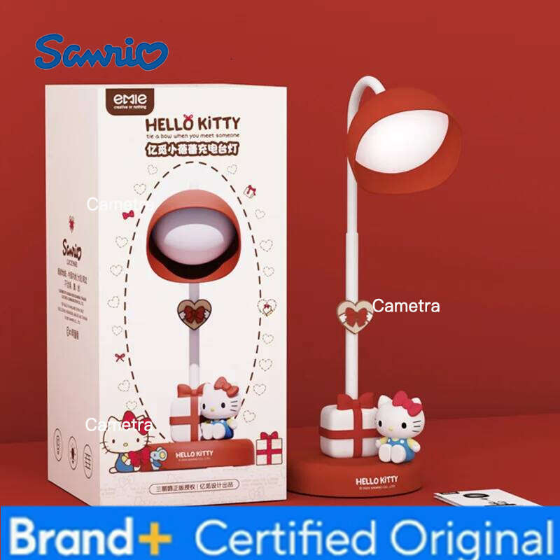 Sanrio New Desktop Reading Light Anime Cartoon Hellokitty Room Night Lamp Ornaments Girls Birthday Gifts H260128