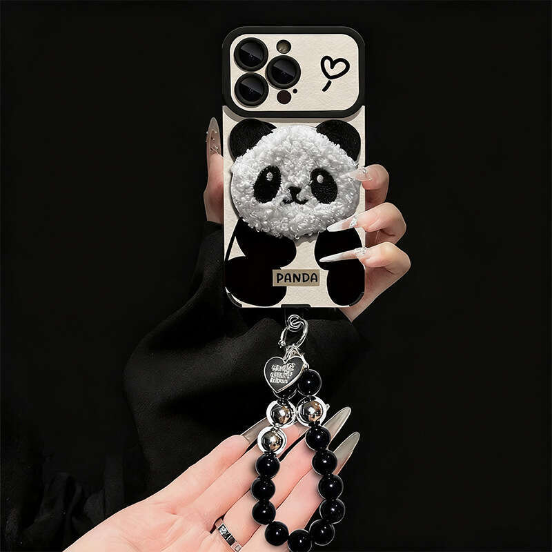 Large Window Cute Panda Sticker Skin for Apple 17PROMAX Phone Case with Hand Strap iPhone16 Soft 14 S260128 7d5