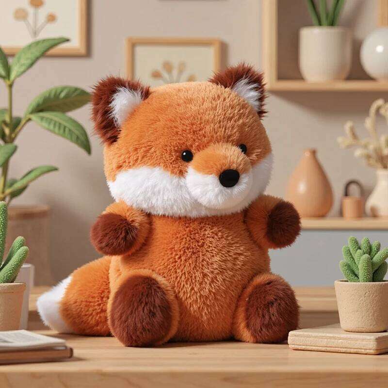 Soft Lovely Fox Plush Toy Stuffed Animal Pillow Kids Baby Girls Boys Sleep Accompany Anime Gift for Back to School Birthday Y260128