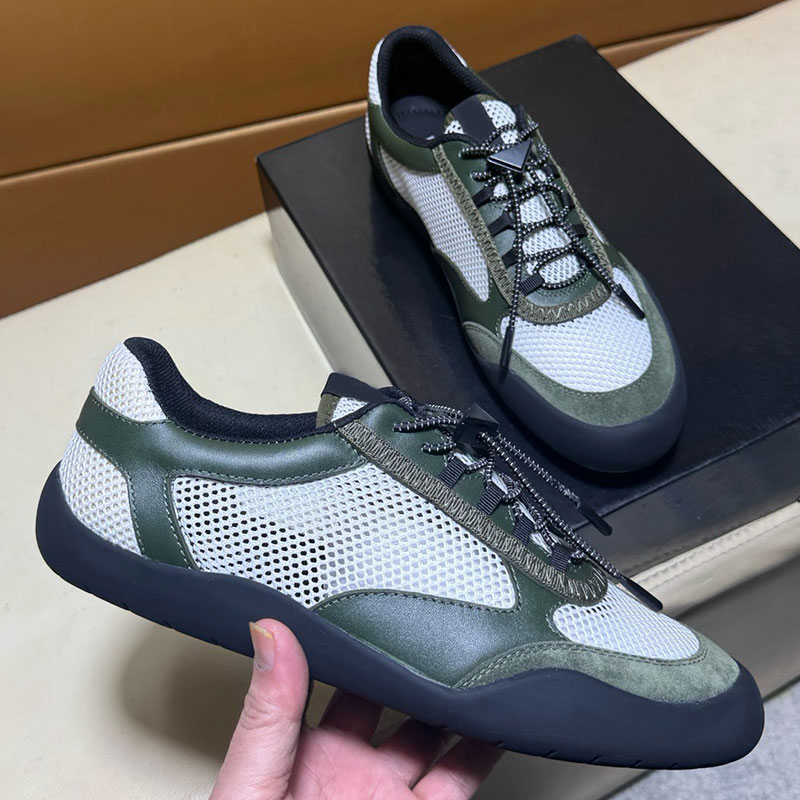 Speedrock Leather and Mesh Fabric Sneakers 2EE468 designer sneakers mens casual shoes light rubber sole with shell construction that rises on the upper sneakers