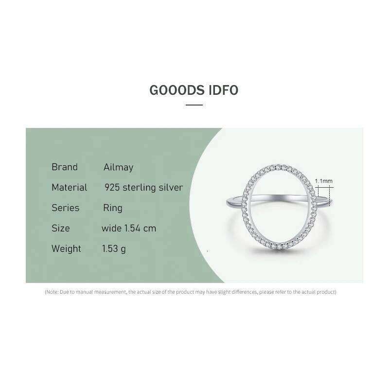 Ailmay New Arrival 100% 925 Sterling Silver Fashion Round Dazzling CZ Finger Ring For Women Girls Party Accessories Jewelry XJ260127