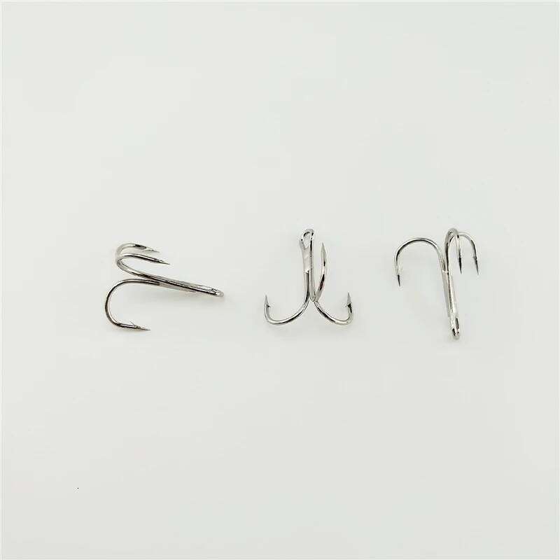 30pcs Treble Hooks 4#6#8#10#12# Barbed Triple Artificial Lure Fishhooks High Carbon Steel Ocean Boat Fishing Z260128