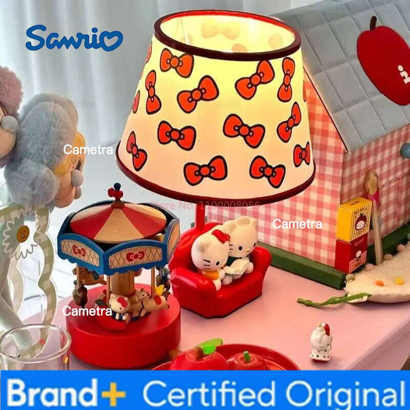 Sanrio Cartoon Table Lamp Wedding Birthday Gift Children'S Bedside Cute Hello Kitty Nightlight Desktop Ornaments H260128