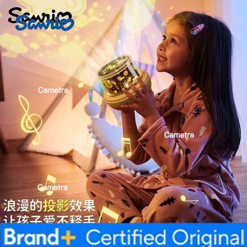 Sanrio Kawaii Cinnamoroll Starry Sky Projection Lamp Night Light Eight Sound Box Bedroom Dreamy Projector Children's Girls' Toys H2601281