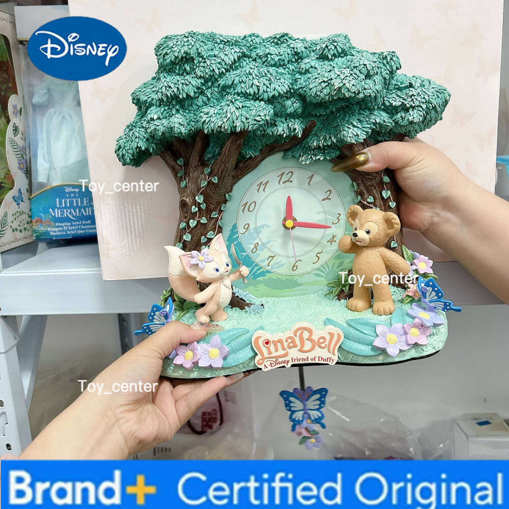 Disney Shanghai Official Linabell Duffy alarm watch ornaments cartoon little fox wall clock gift H260128
