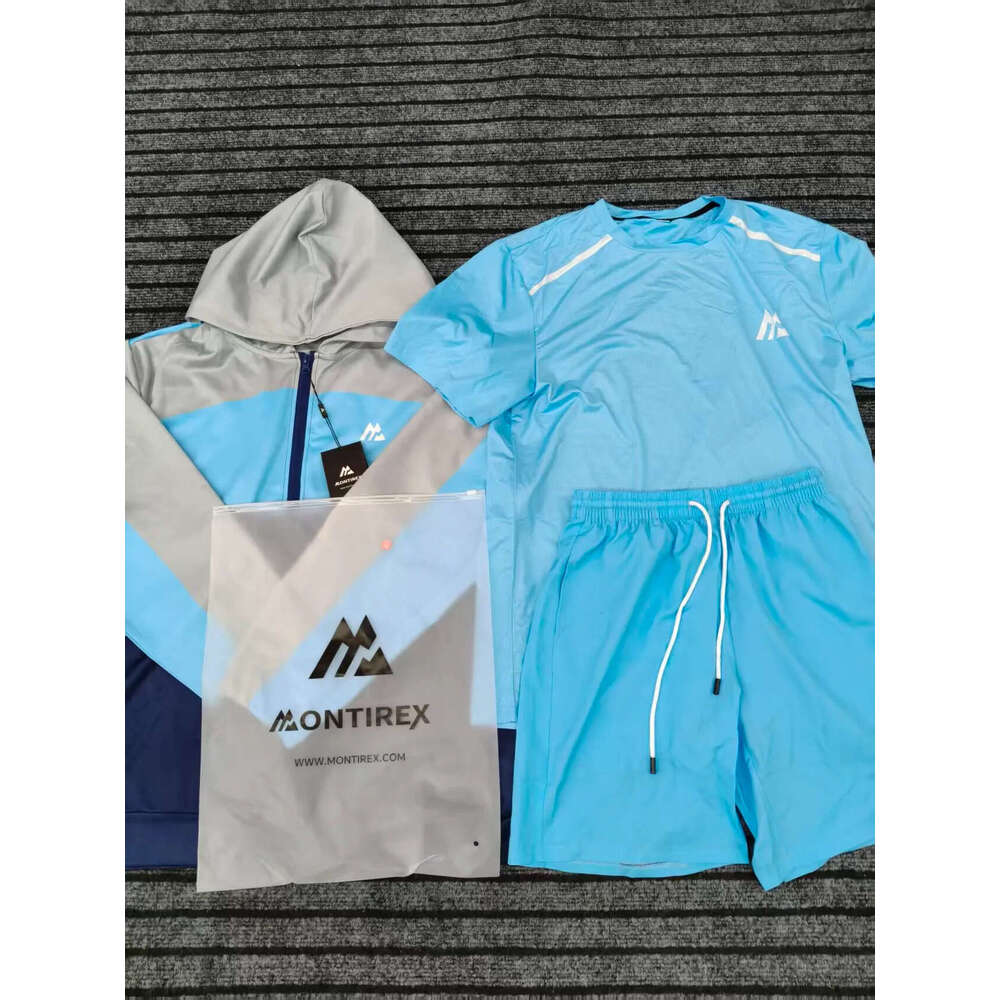 Montirexs High Quality 3-Piece Set Designer Shorts And T Shirt Monterex Tracksuit Set Men's T-Shirt Women's Short Sleeve Blank 888 Ejo Ce2