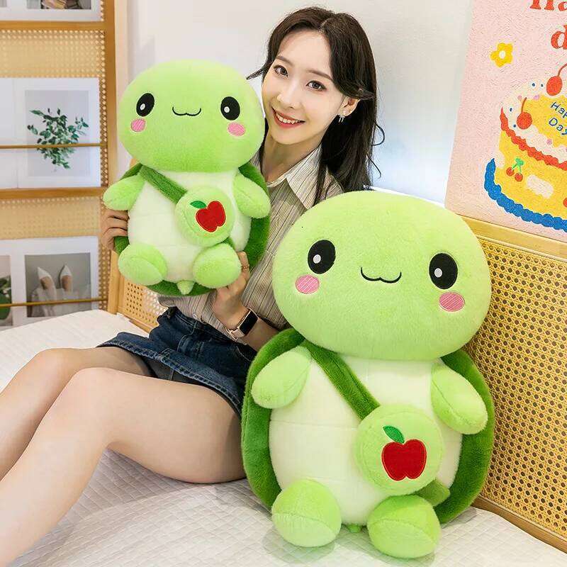 1pc 30cm/11.81in apple plush toy turtle doll pillow claw machine exchange birthday gift Y260128