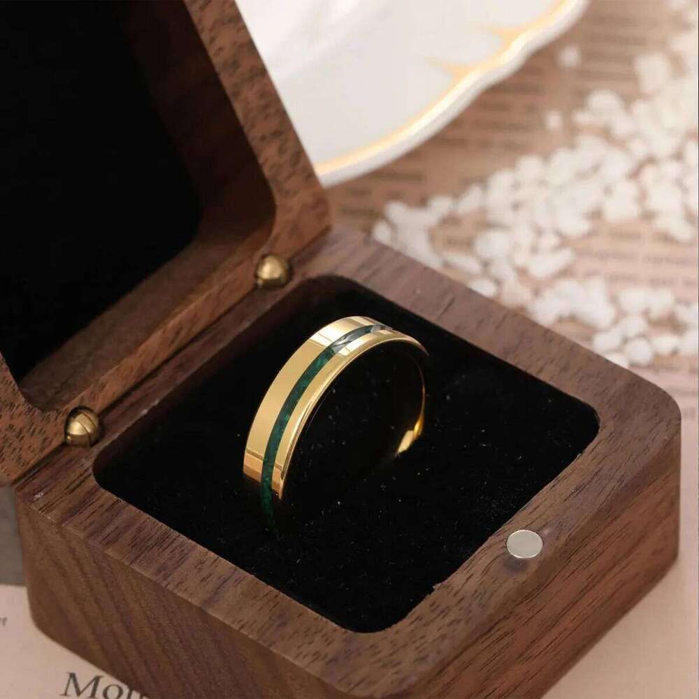 tungsten carbide ring for man anillos bague homme pareja de compromiso fashion jewelry wedding bands Malachite engagement rings XJ260127