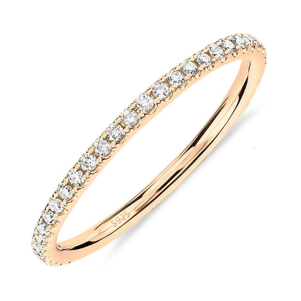 Shevalues Women Luxury Cubic Zirconia Rings Lady Exquisite 14K Gold Plated Ring Fashion S925 Sterling Silver Jewelry for Gift XJ260127