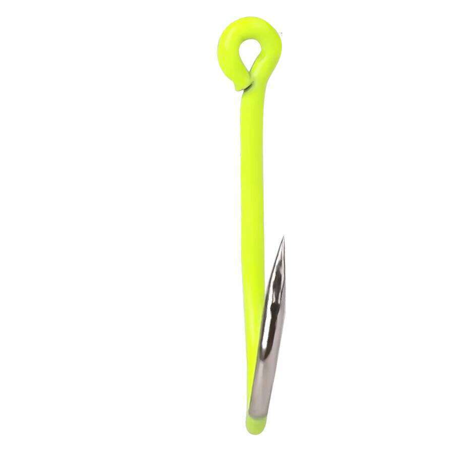 FISH KING 50PCS High carbon Steel Fishhooks Barbed Fluorescent Fishing Durable Fish Gear Fighting Hook With Eye for Carp Z260128