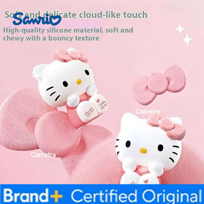 Sanrio New Kt Cat Touch Night Light Kawaii Bedside Lamp Cute Anime Decoration For Girls Room Gift With Soft Glow H260128