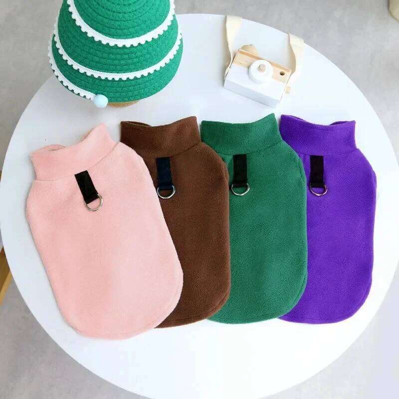 10pcs Pet Dog Clothes Autumn Winter Coat Fleece Warm Sweater Vest For Small Chihuahua Bulldog Dogs Jackets Costumes Supplies XJ260127