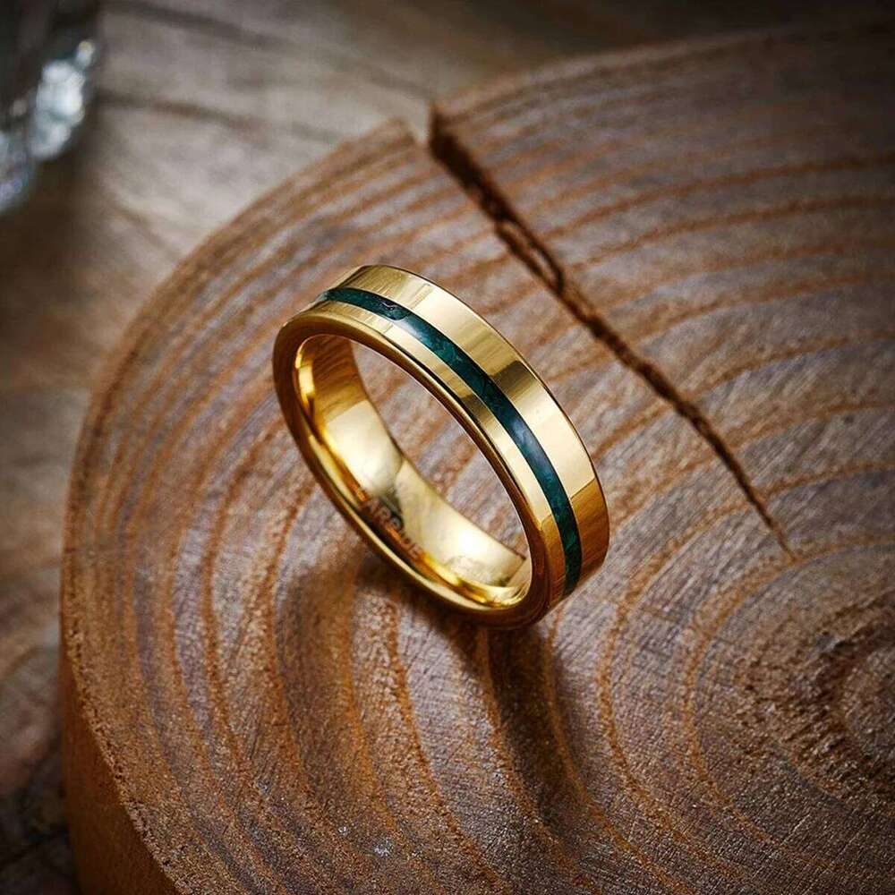 tungsten carbide ring for man anillos bague homme pareja de compromiso fashion jewelry wedding bands Malachite engagement rings XJ260127