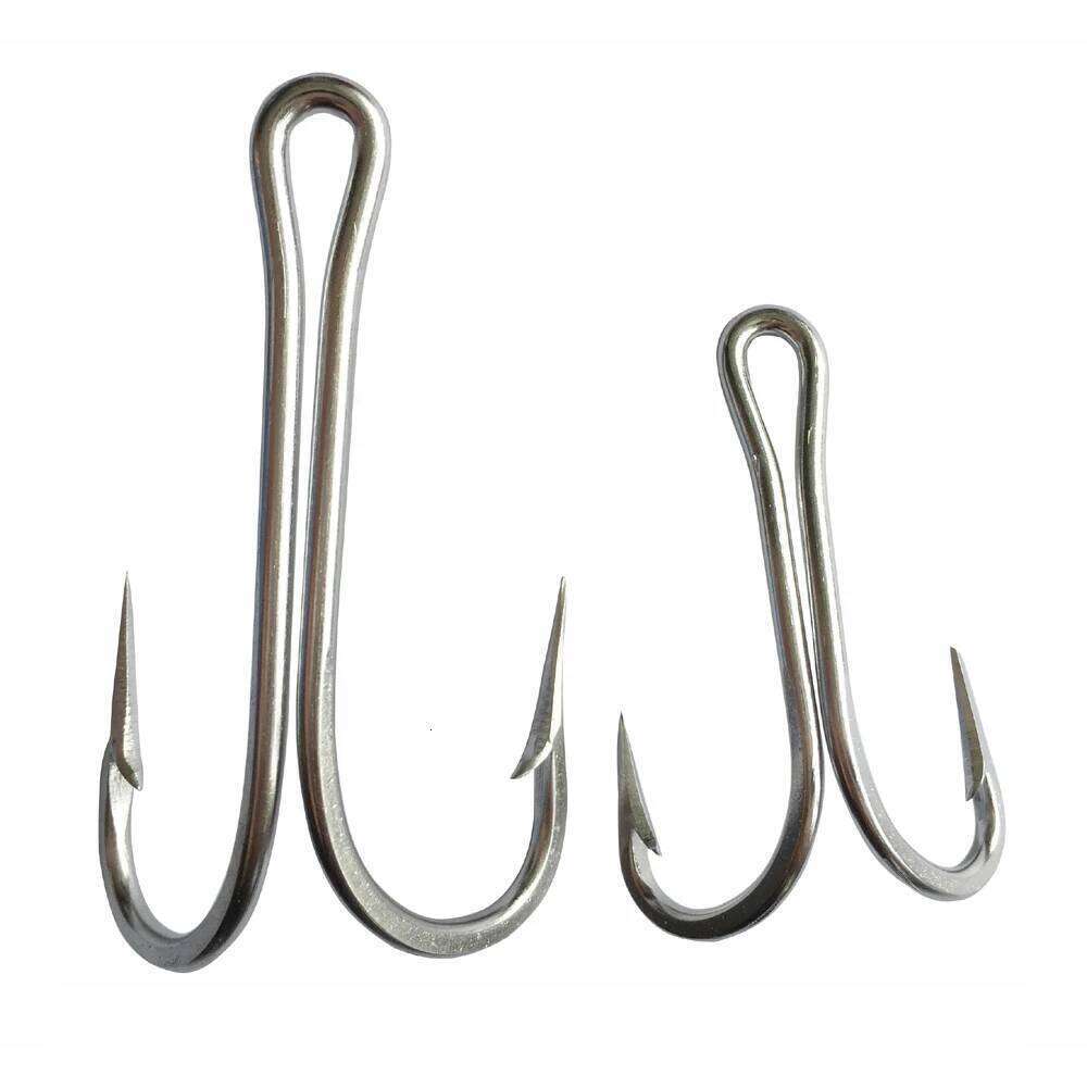 Stainless Steel Fly Tying Double Frog Bass Weedless Fishing Hook Fishhook for Soft Lure Jig Z260128