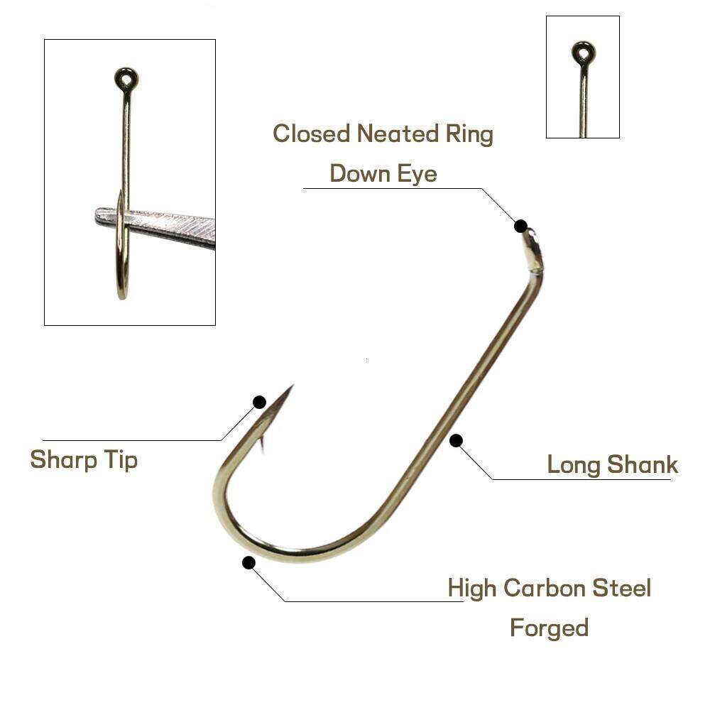 WIFREO 50/100pcs Long Shank Fishing Hooks Dry&Wet&Nymph&Shrimp Caddis Pupa Streamer Hook Fly Tying Fishhook Z260128