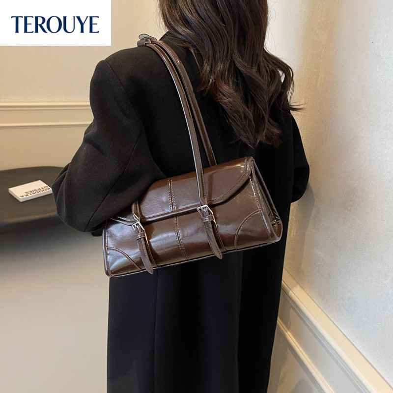TEROUYE Autumn/Winter New French Style Retro One Shoulder bag Underarm Bag Fashionable Light Luxury Trendy Style