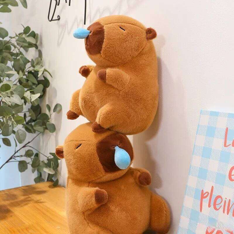 1-3pcs Big Capybara Plush Toy Cute Capibara Stretch Snot Funny Fluffy Doll Kawaii Stuffed Animals Birthday Gift Home Decor Y260128
