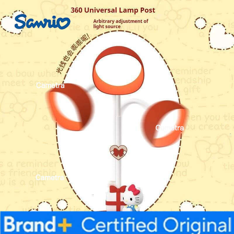 Sanrio New Hellokitty Desktop Charging Light Anime Cartoon Hello Kitty Room Night Lamp Ornaments Girls Birthday Gifts H260128