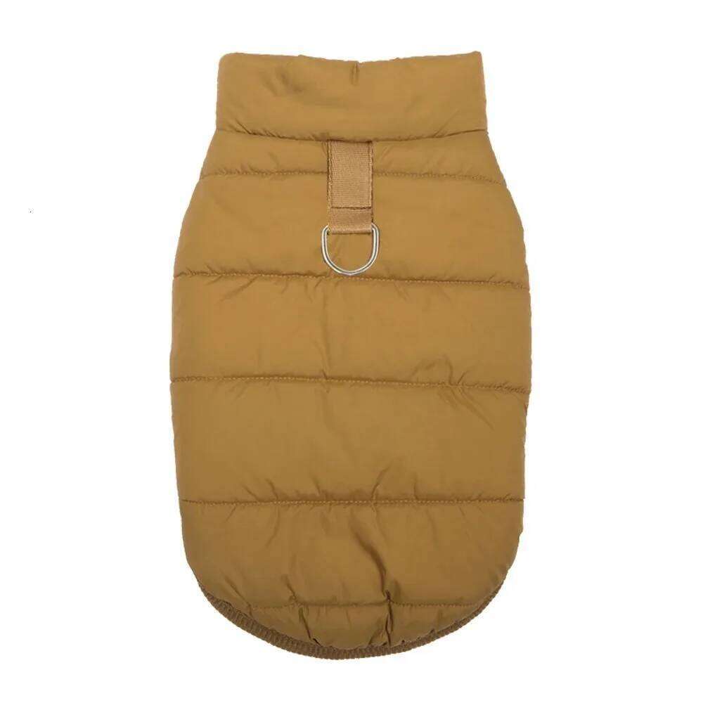 Pet Clothes Waterproof Winter Coat Fleece Thickened Cotton Jacket with D Shape Ring Warm Dog Vest Outdoor XJ260127