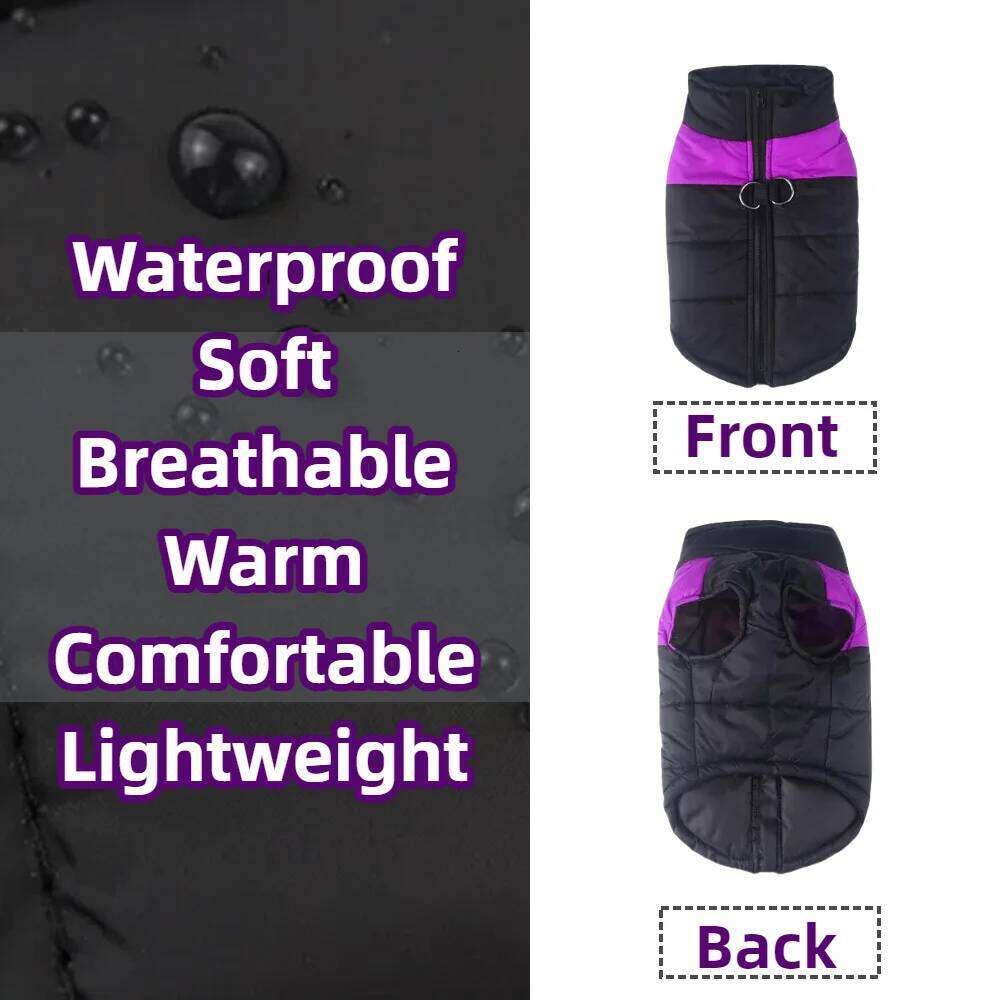 Winter Dog Clothes Large Small Medium Dogs Warm Waterproof Pet Vest Breathable Soft Pets Coat Lightweight Labrador Pug Jacket XJ260127