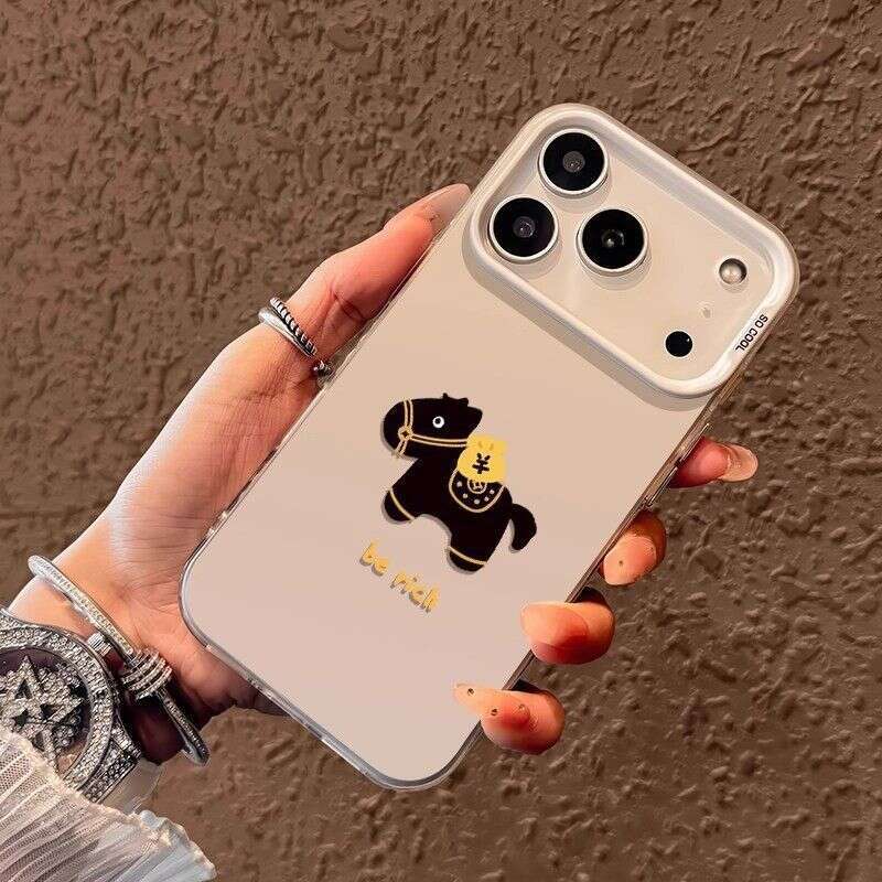of the Horse Suitable for Apple Phone Case iPhone 17 Pro Cute Ins Style New Year Prosperity Text S260128