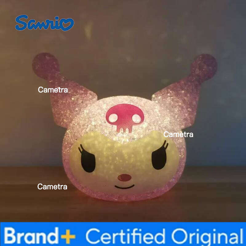 Sanrio New Anime Melody Hello Kitty Kuromi Cinnamoroll Night Light Children Toy Lamp Kawaii Doll Ornament Kids Birthday Gift H260128