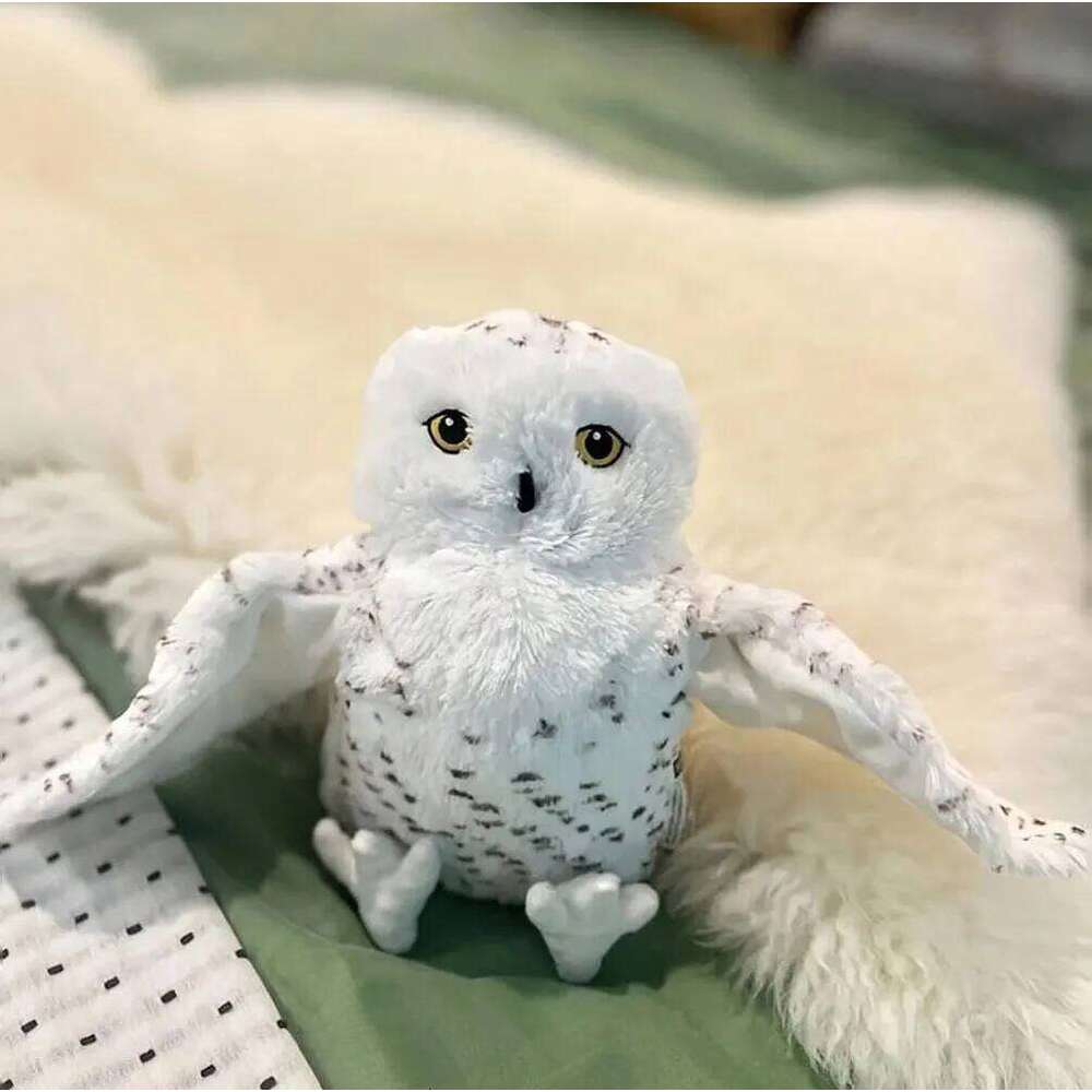 20cm/7.8inch Stuffed Plush Animals Hand Finger Story Puppet Kawaii Dolls Educational Baby Toys Simulated Owl Children Y260128