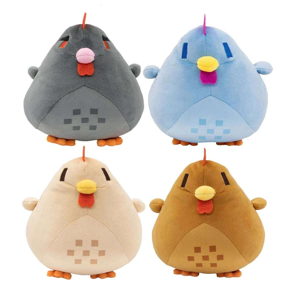 20cm Plush Cartoon Game Soft Animal Chicken Pillow for Kids Accompany Toy Room Decor Y260128