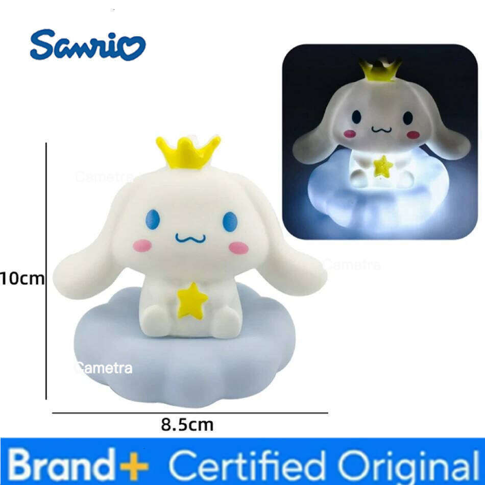 Sanrio Hello Kitty Kuromi Cinnamoroll Night Light Glowing Bedside Lamp Kawaii Anime Toy Gift for Kids H260128