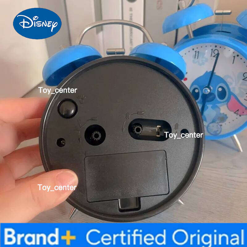 Disney Stitch 4 Inch Twin Bell Loud Metal Frame 3D Dial with Backlight Battery Operate Des Alarm Clock Decoration H2601281